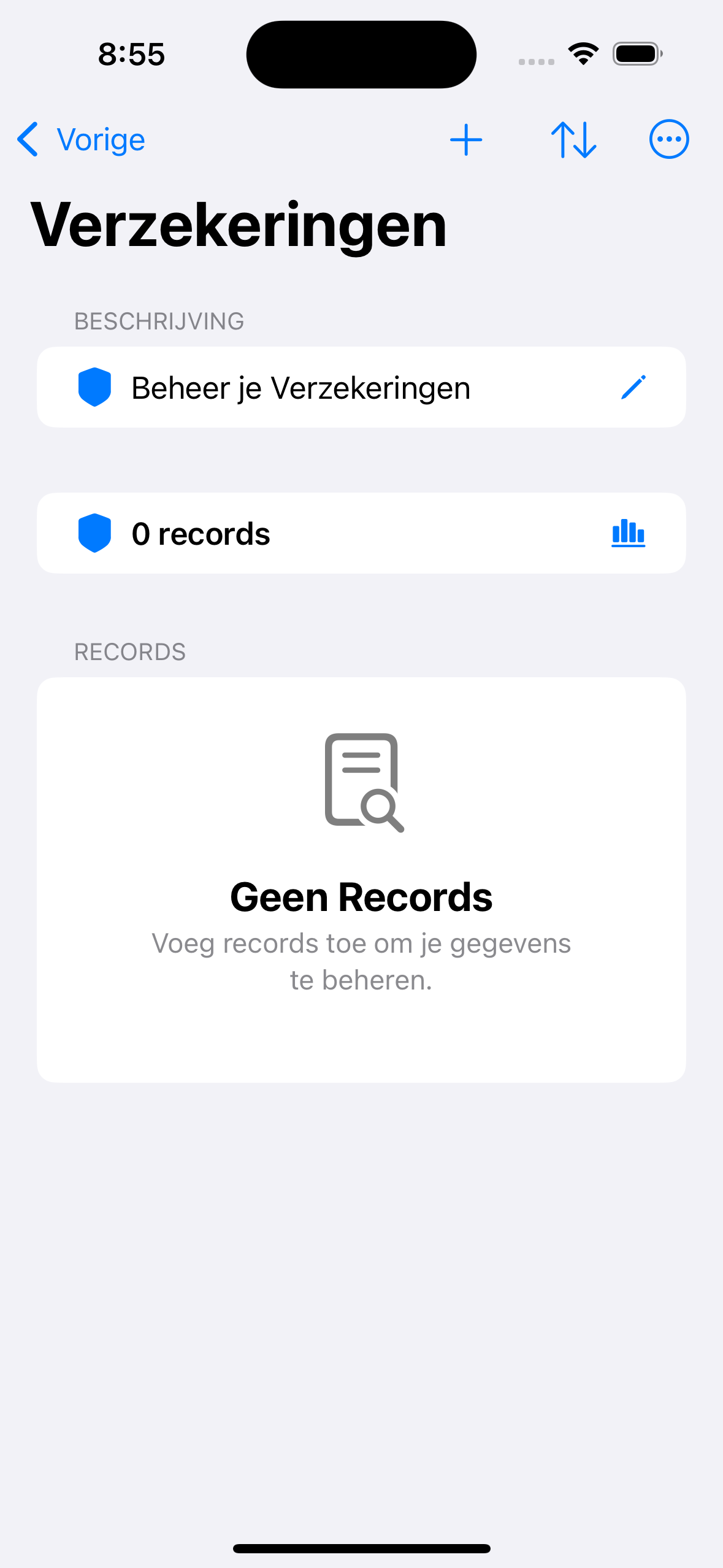 Gegevensbeheer dashboard