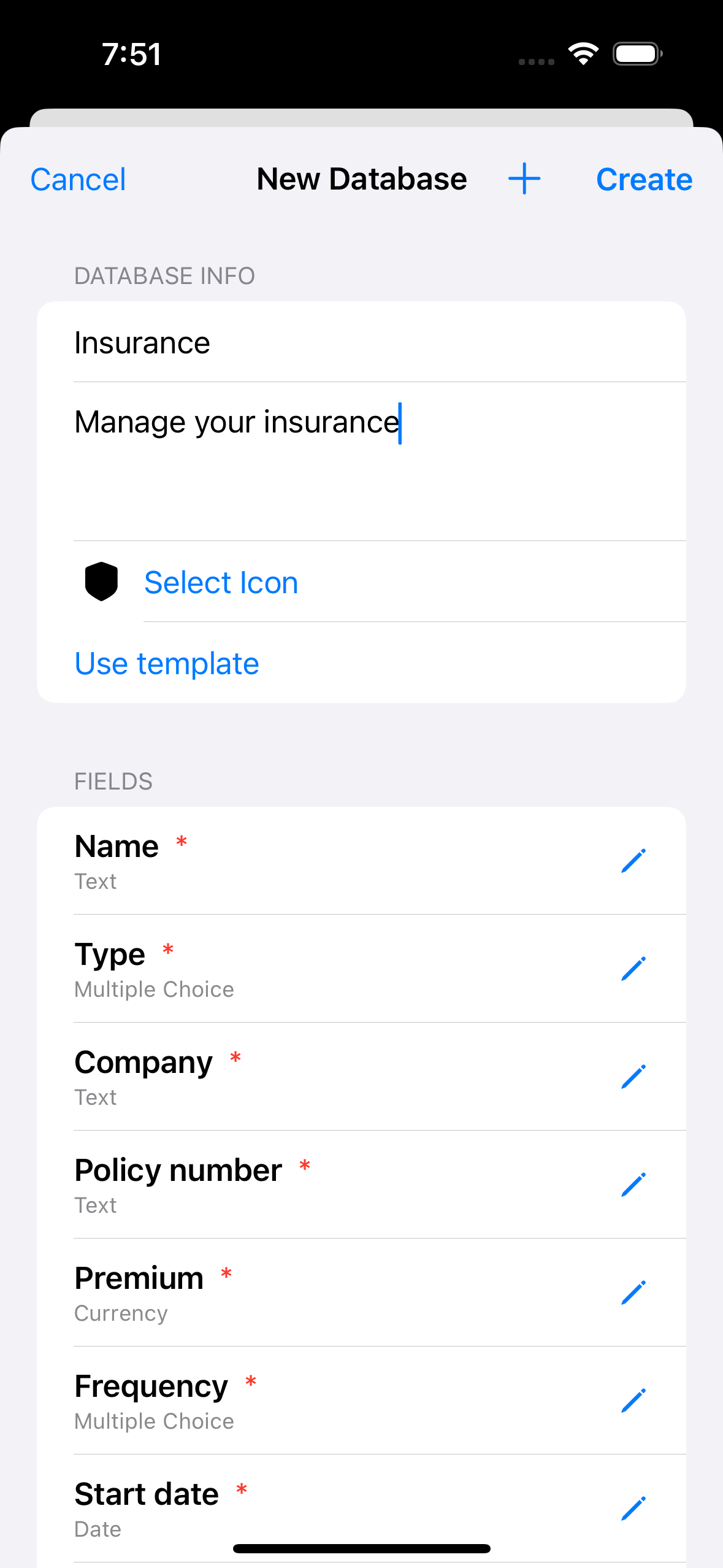 Data entry interface